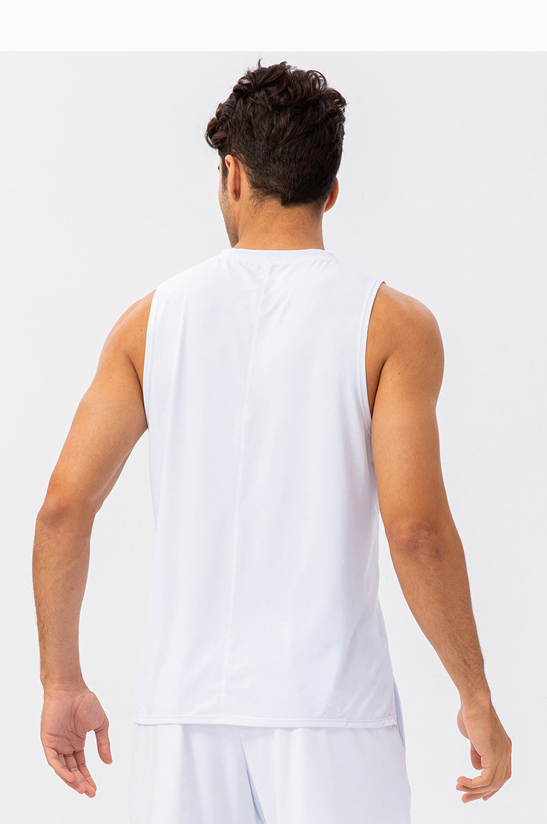 FOUREGG 23.07 Men's summer fitness loose vest quick-drying breathable basketball running T-shirt moisture-wicking wide-shouldered sports vest 21113