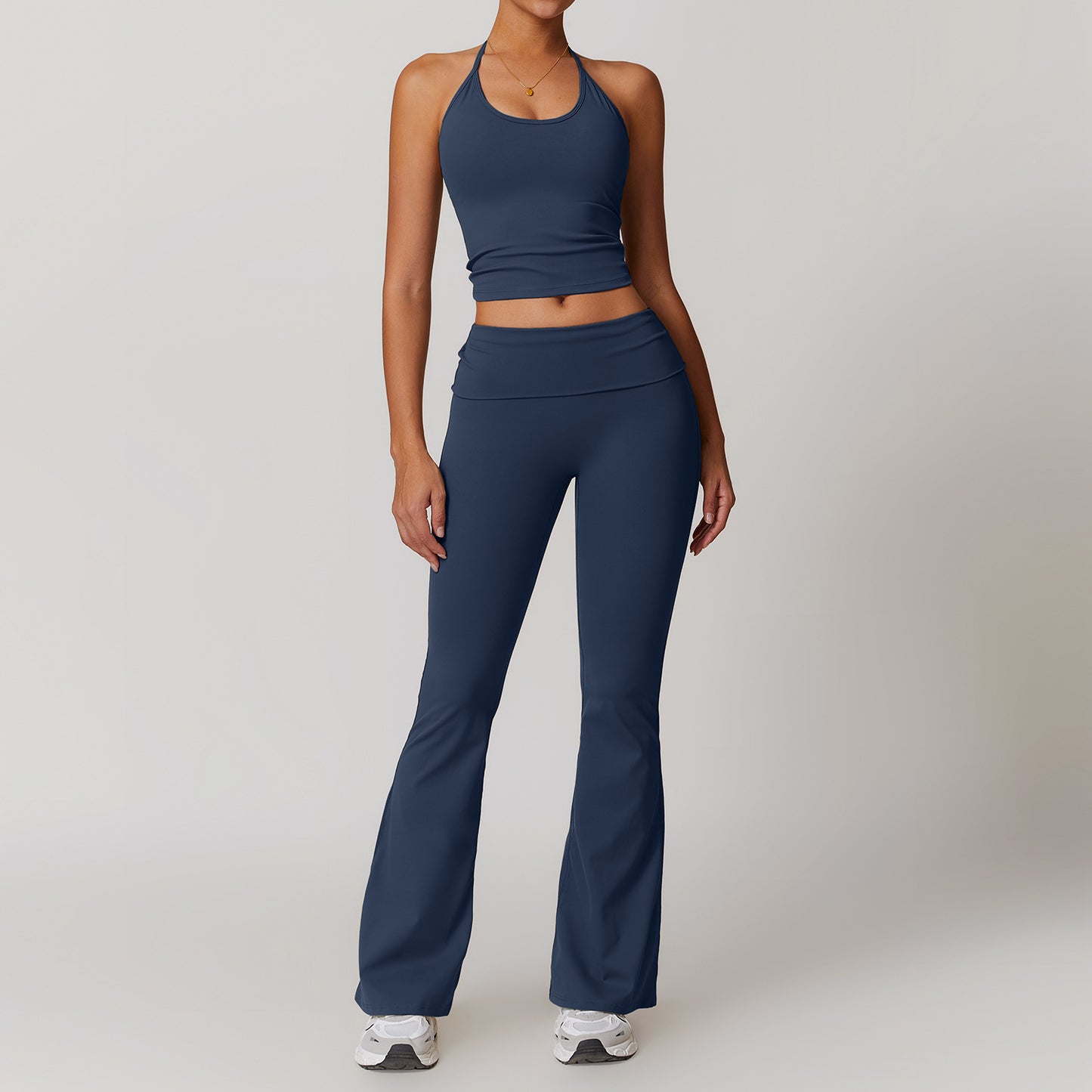 05/2025 LINK-1 Halter neck tight beautiful back yoga suit quick dry fold high waist casual all-match fitness sports suit 8791