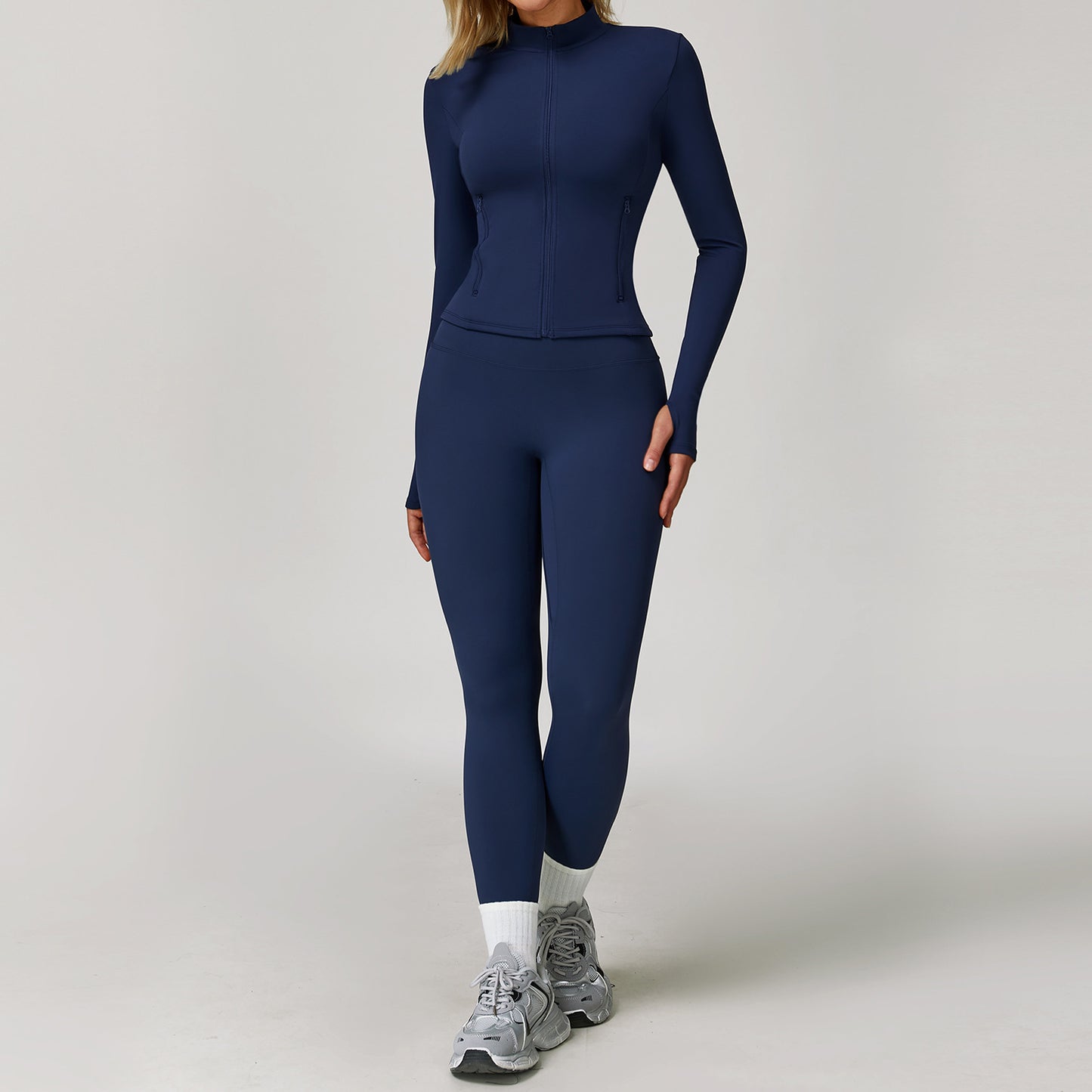 05/2025 LINK-1 Sanded yoga suit tight quick-drying fitness yoga suit outdoor running sports three-piece suit 5061