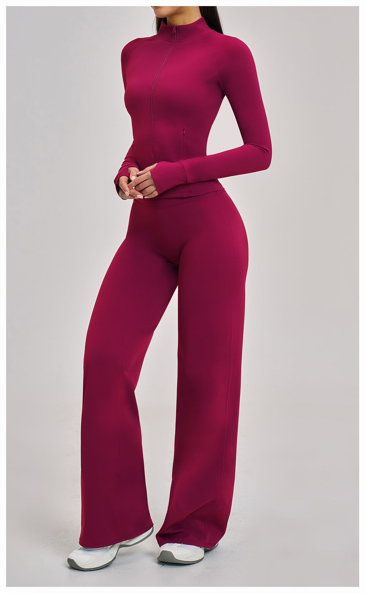03/2026 Conjunto de yoga resistente de manga larga - versátil chaqueta de yoga informal para ejercicio, correr y fitness - conjunto de 4 piezas - 4510