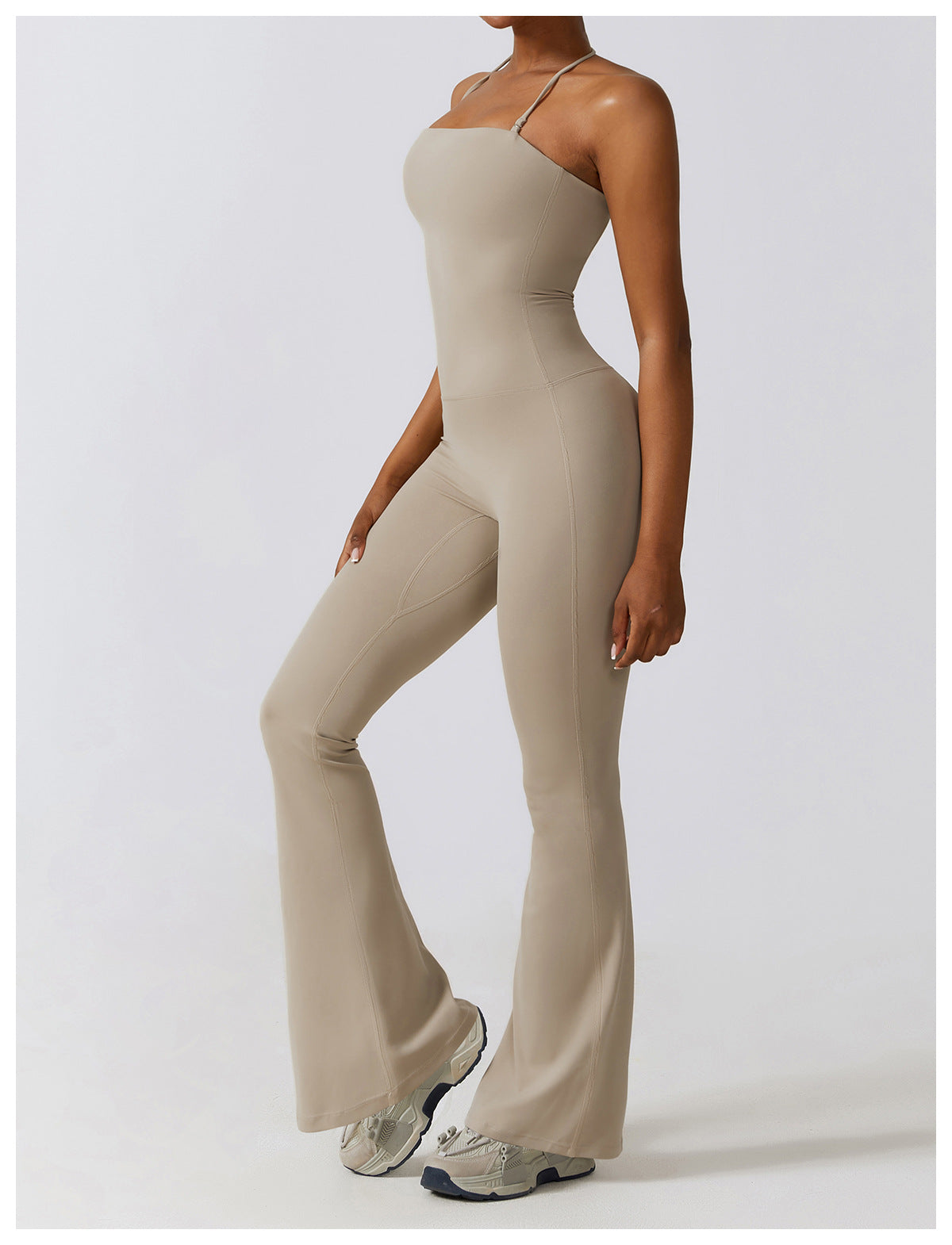 2023.09 Quick-drying tight bodysuit nude casual sports fitness suit dance micro La one-piece yoga suit 8393