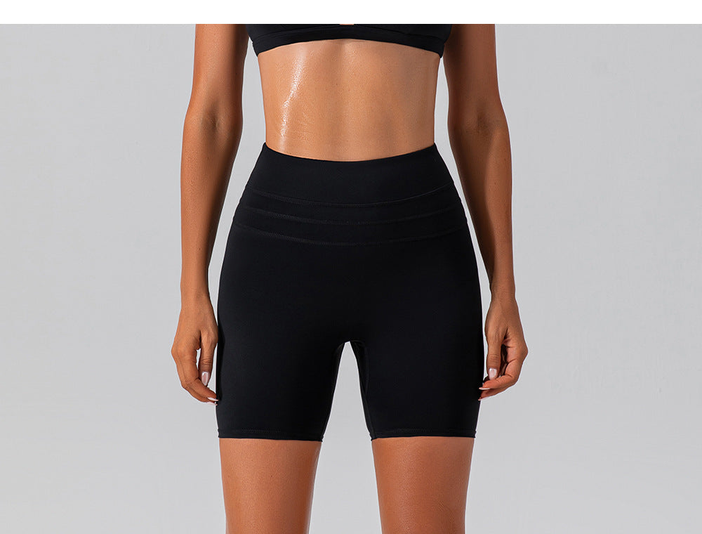 23.07 elastic yoga pants hip-lifting abdomen tight-fitting fitness pants outerwear running training sports pants women