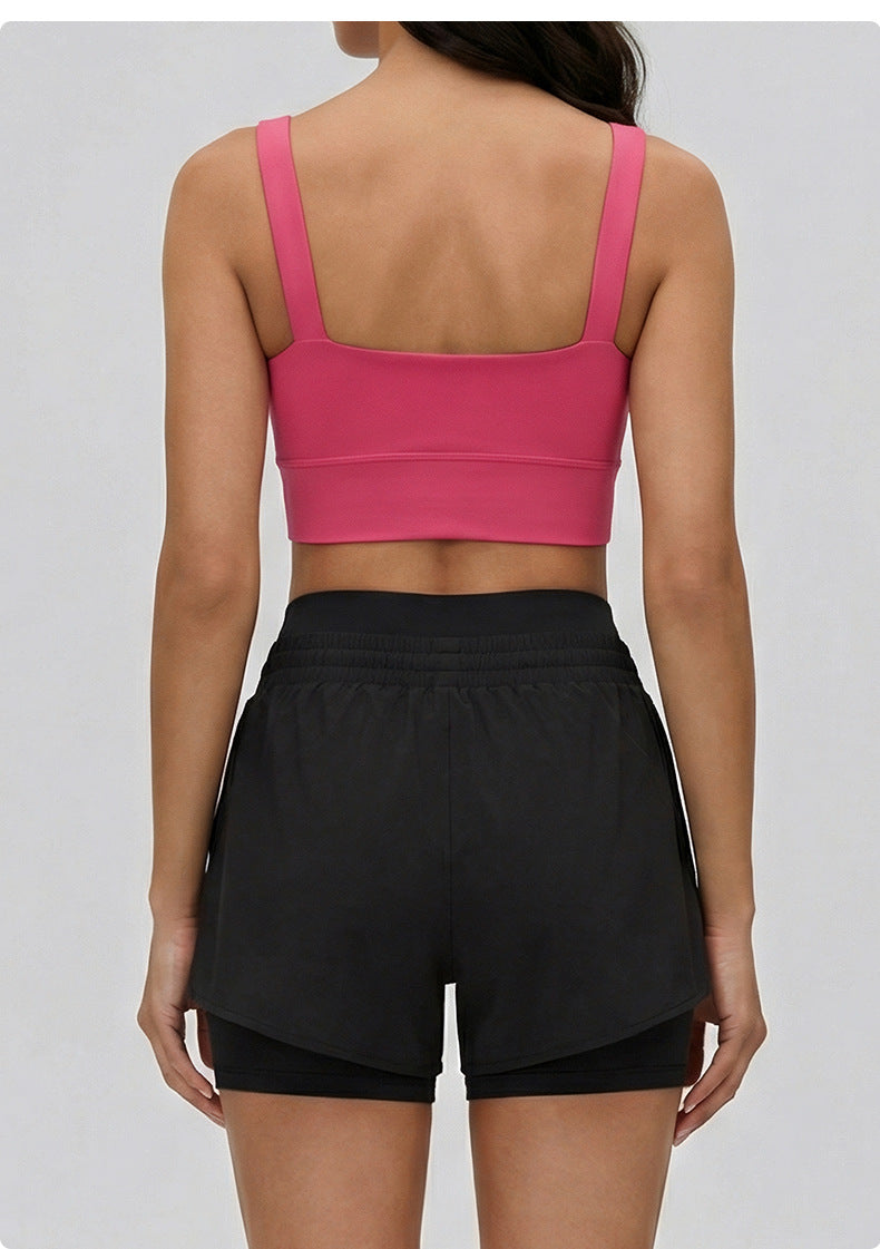 Soutien-gorge de sport respirant et absorbant pour femme, avec bonnets intégrés et rembourrés, adapté au yoga, au pilates, à la course et à l'absorption des chocs, soutien-gorge de fitness 02/2026