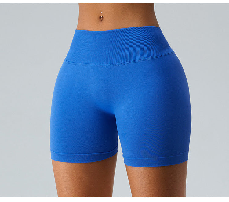 2023.09 Yoga shorts Women's V-waist peach butt lift seamless fitness pants wear tight abdominal compression sports shorts