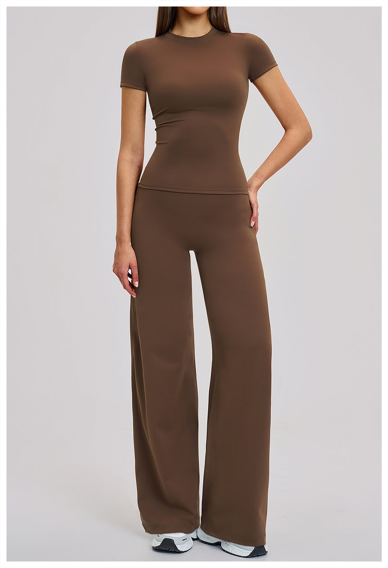 02/2026 Ensemble de yoga robuste - tenue d'exercice et de fitness moulante taille haute pour les loisirs en extérieur et la course. Numéro de modèle : 845