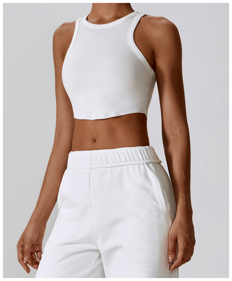 23.08 tight-fitting yoga clothing breathable sports vest I-shaped t-shirt with sleeveless fitness top female 8188