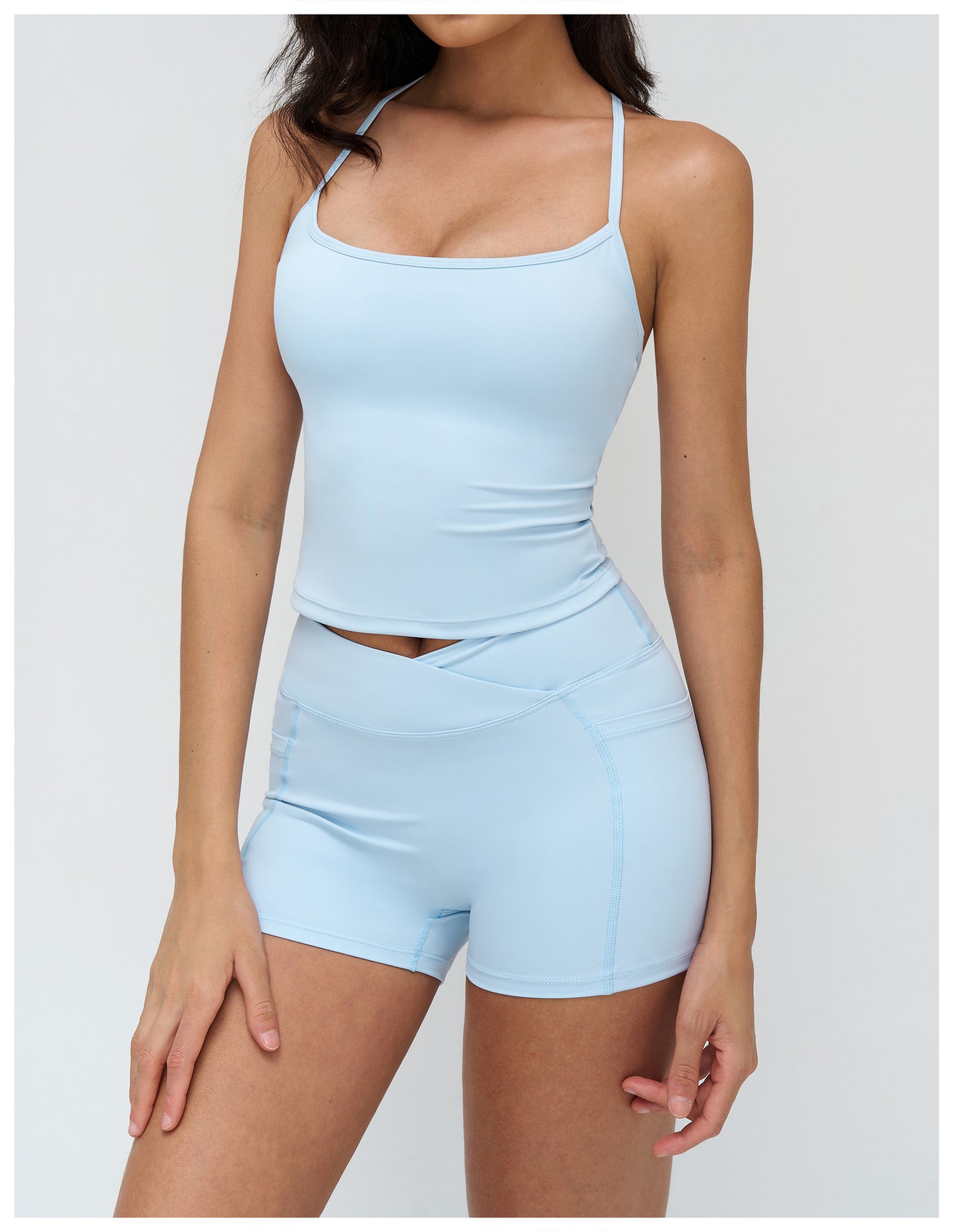 12/2025 Yoga vest, I-shaped beautiful back, tight outdoor sports underwear, running fitness sports vest, 4518 -