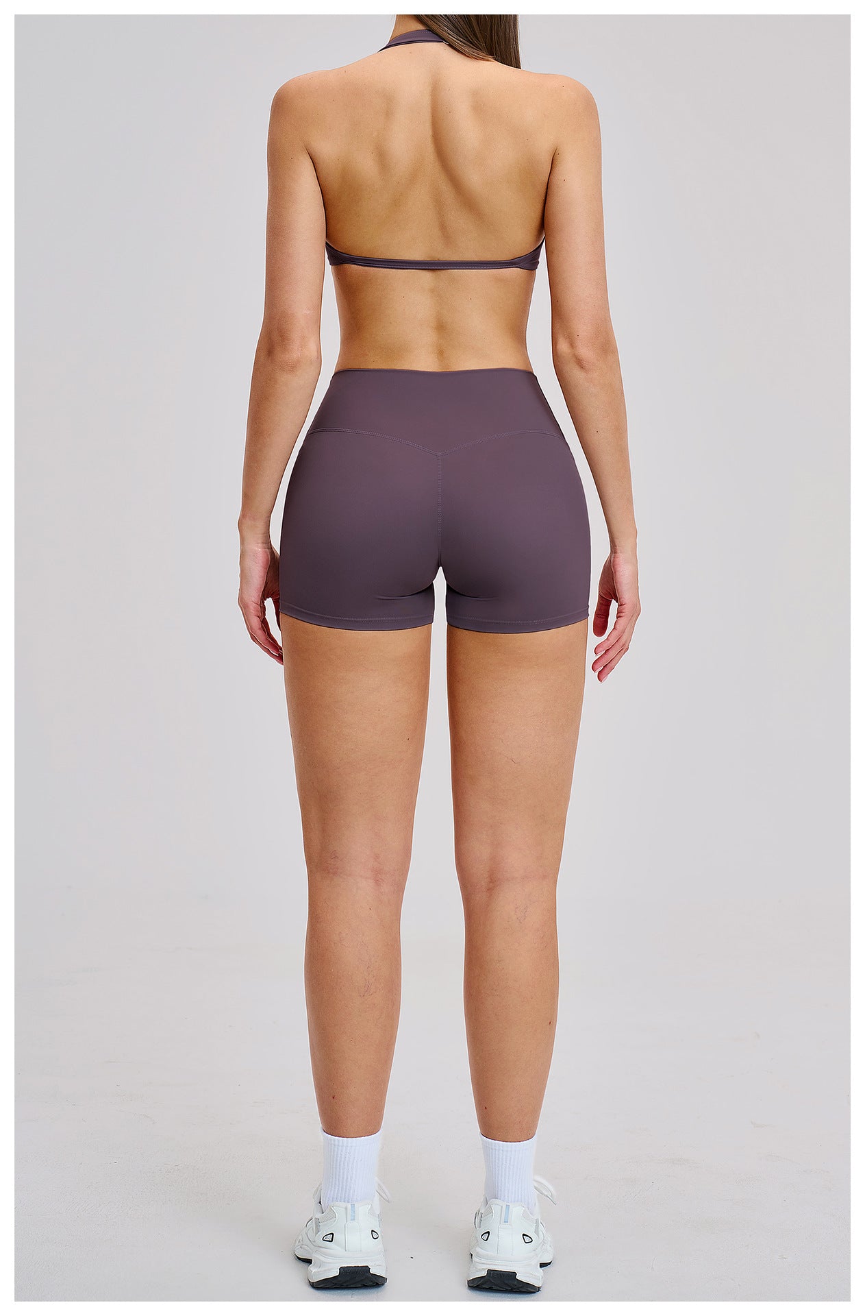 03/2026 Brushed Fleece Sports Yoga Set with Hollow Neck and Beautiful Back - Sports Running Fitness Set 4201