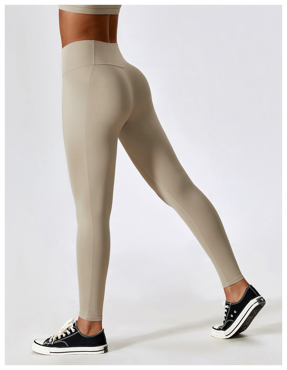 2023.08 Quick-drying naked yoga clothes gather beautiful back fitness clothes pocket hip-lifting tight-fitting sports suit 8295