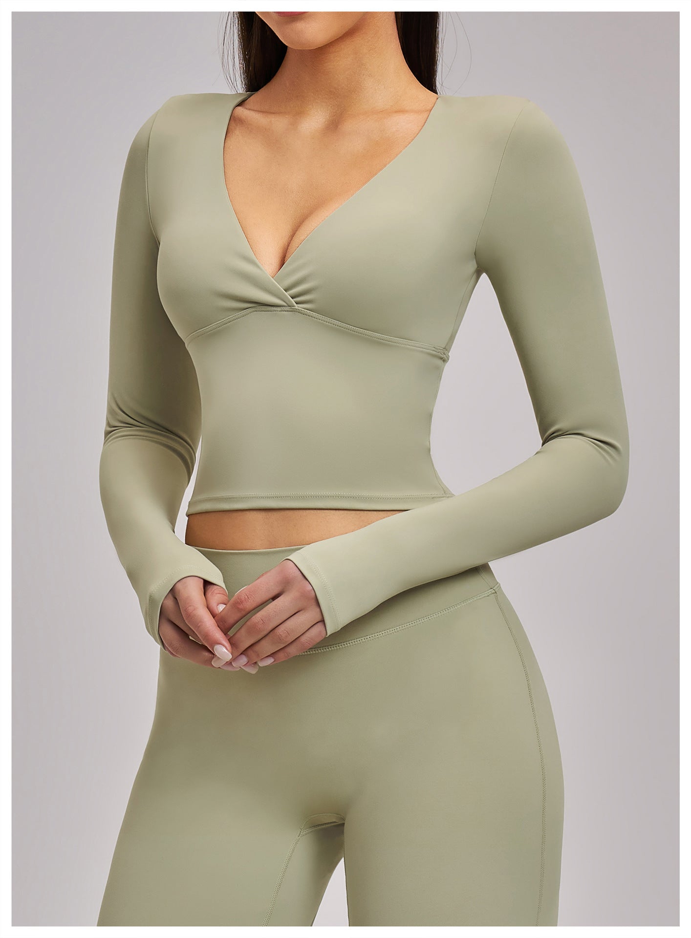 Haut de yoga printemps et été 03/2026 pour femme - T-shirt de sport polyvalent à manches longues de yoga Pilates pour femme - 4520