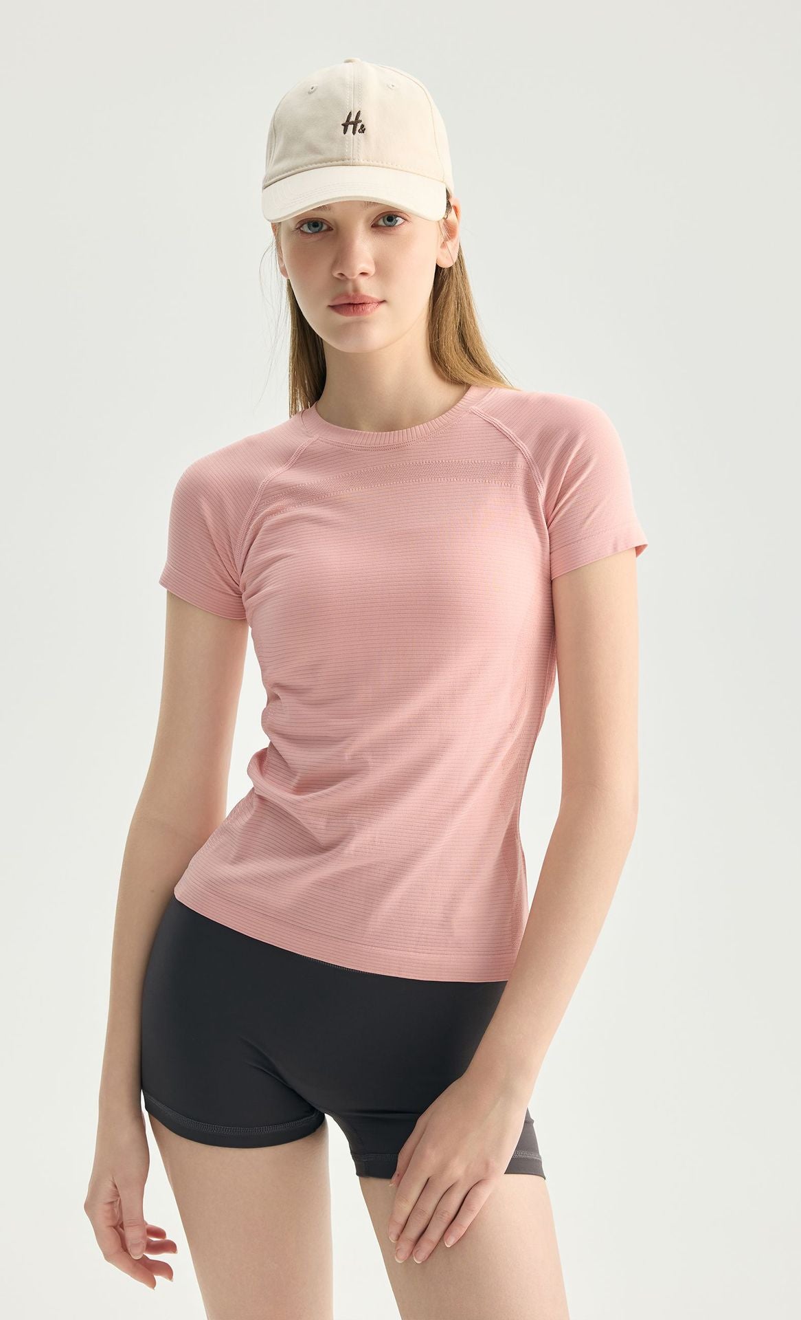 02/2026 Three-Part Yoga Pants for Fitness, Running, High-Waisted, Hip-Boosting, Peach-Hued, Women's Training, Pilates Fitness Shorts, Outdoor Wear