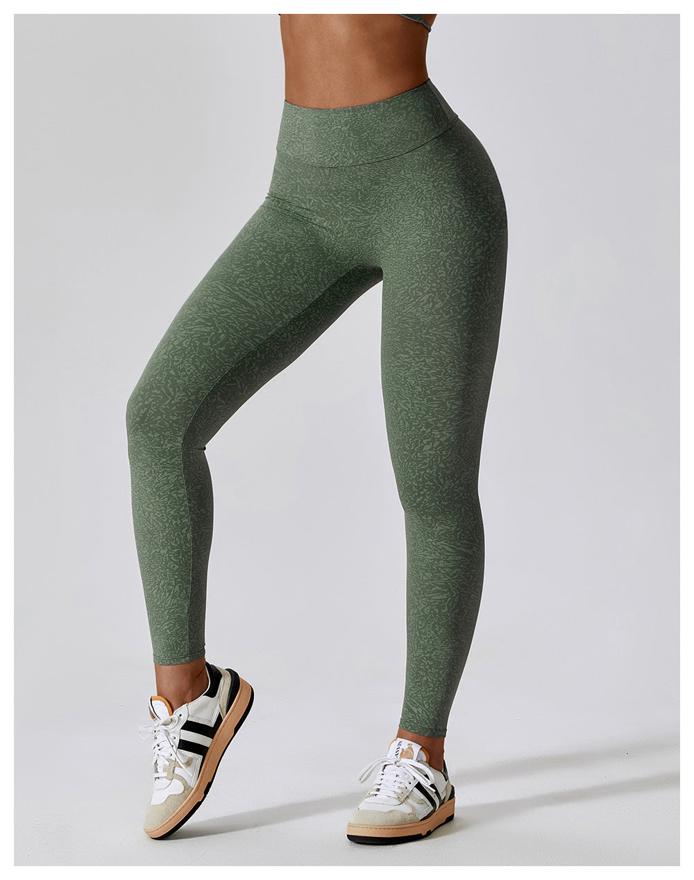 23.07 Camouflage printed high-waisted yoga pants belly-holding hip-lifting running sports quick-drying fitness pants 8256