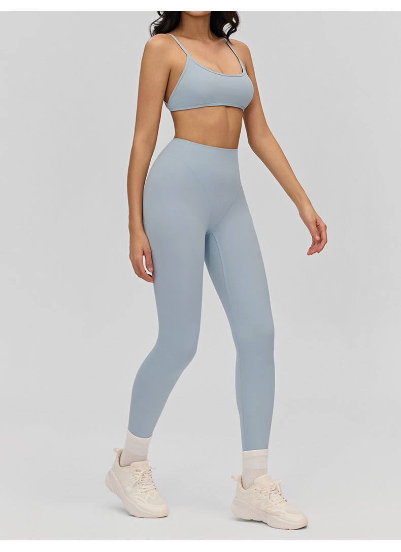 03/2026 Women's Yoga Suit, Slim Fit Fitness Two-Piece Set, Outdoor Running Training Sports Suit