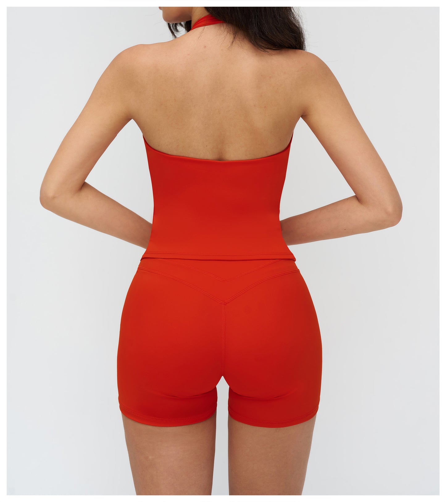 12/2025 V-neck halter yoga vest, tight brushed back beauty sports vest, outdoor running fitness underwear 3109