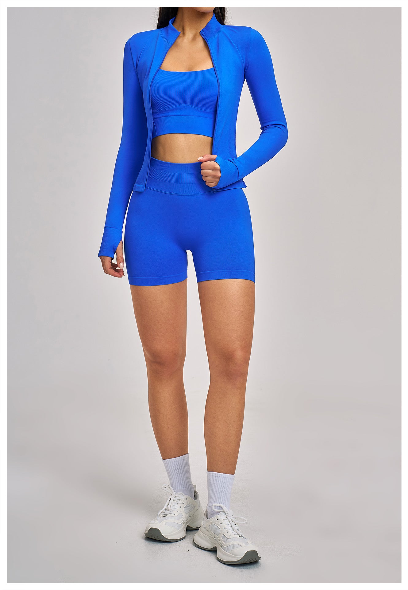 03/2026  Wholesale FOUREGG #5518 Seamless Yoga Set with Cross-Back Fit, Tight-Fit Fitness Clothing, High-Elasticity Running Sports Set for Women, 5518