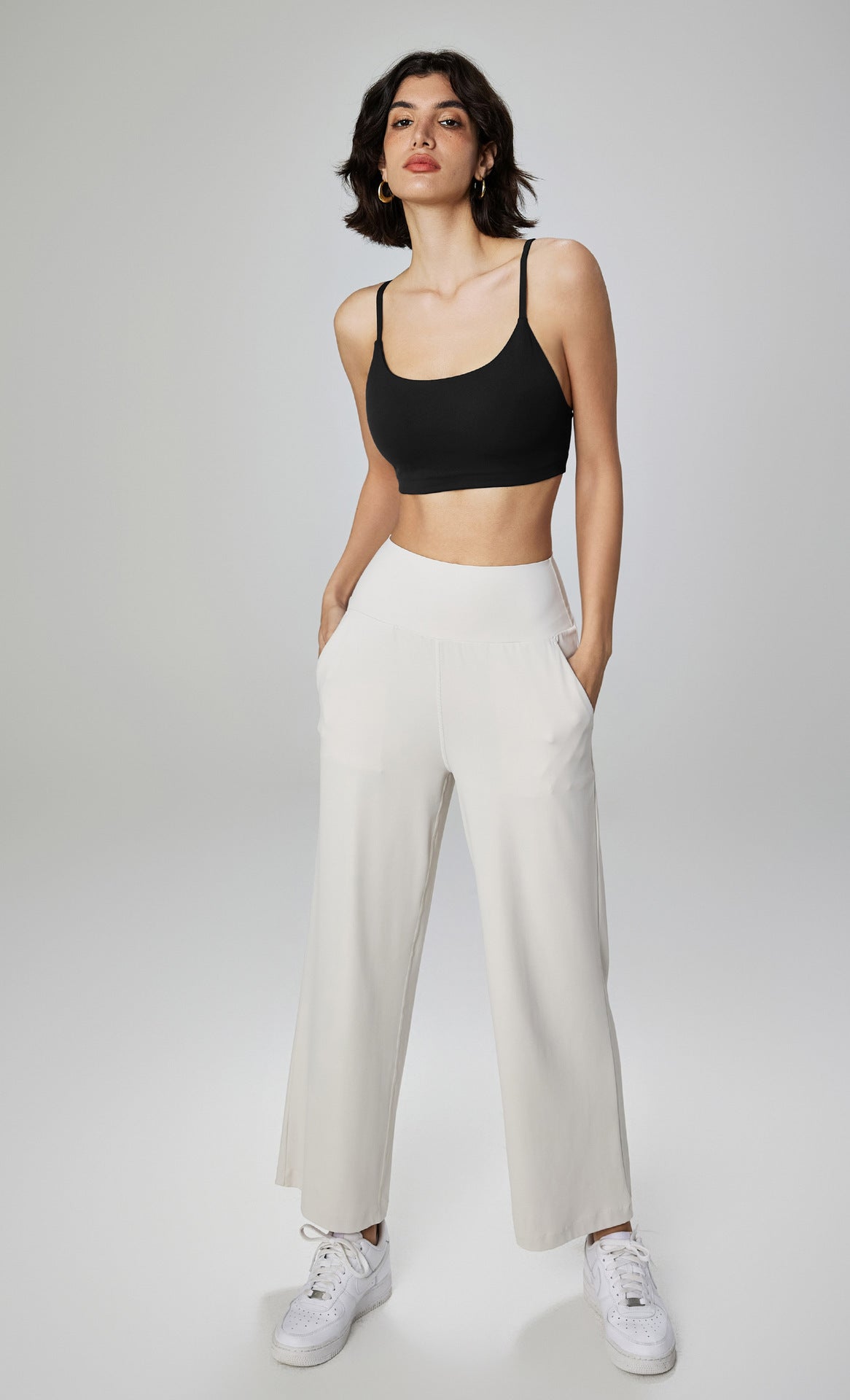 05/2024 Women's fitness running shock-absorbing fashion yoga vest with breast cushion strap wearing beautiful back sports underwear