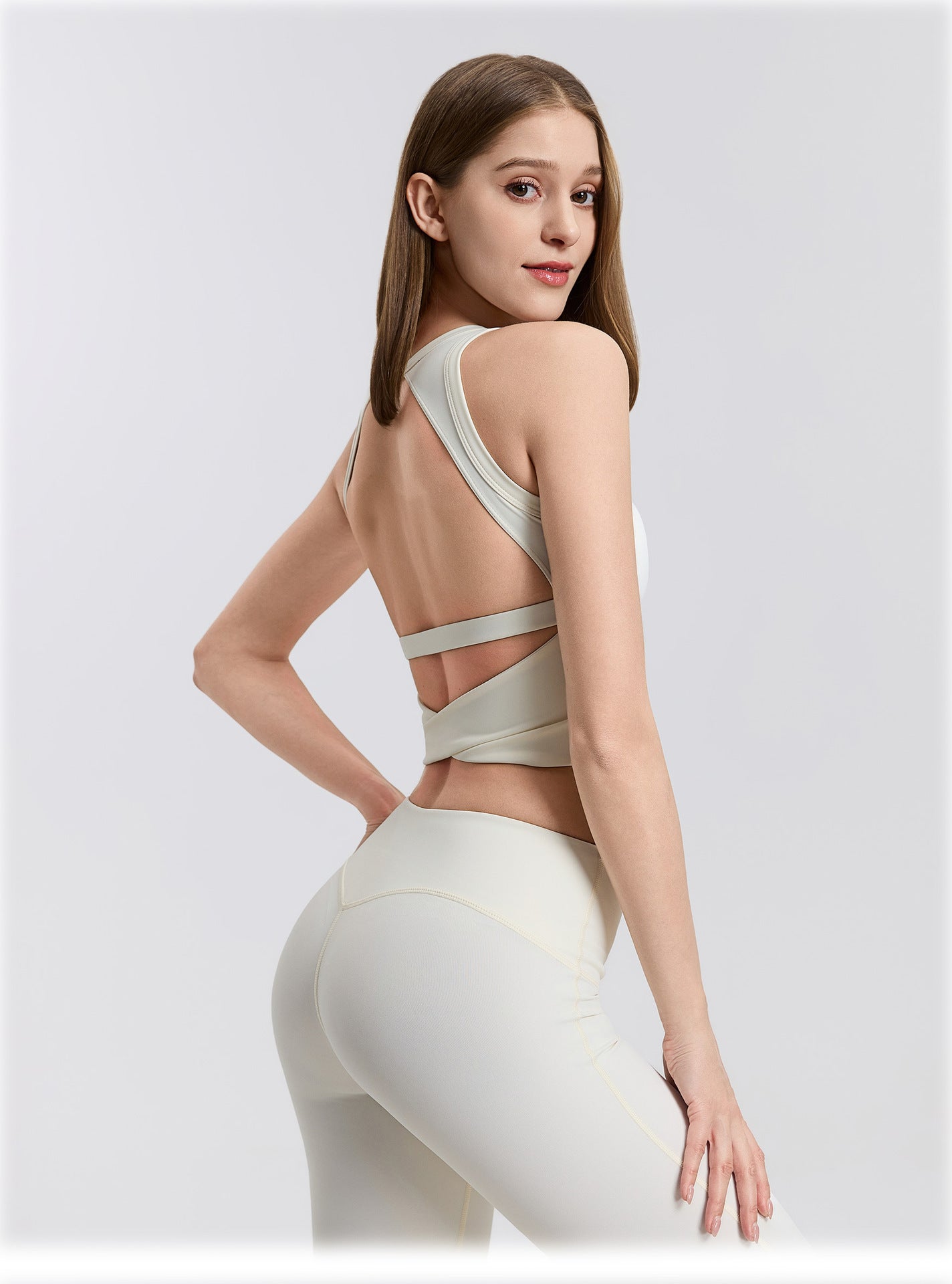 01/2026 Sujetador deportivo calado para mujer, tipo nube, con soporte, sin espalda, abotonado, para yoga, de secado rápido, ropa interior deportiva adelgazante