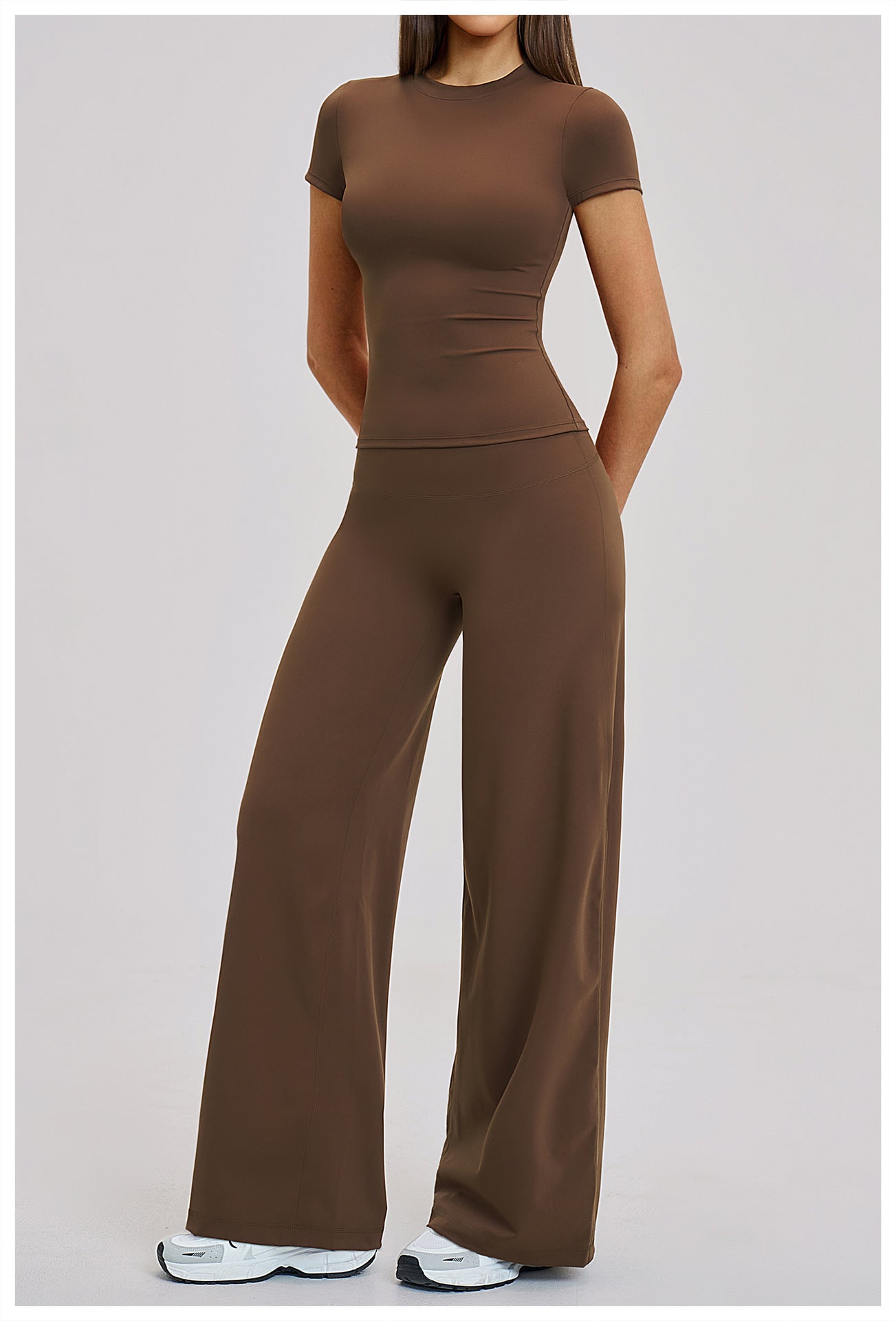 02/2026 Ensemble de yoga robuste - tenue d'exercice et de fitness moulante taille haute pour les loisirs en extérieur et la course. Numéro de modèle : 845