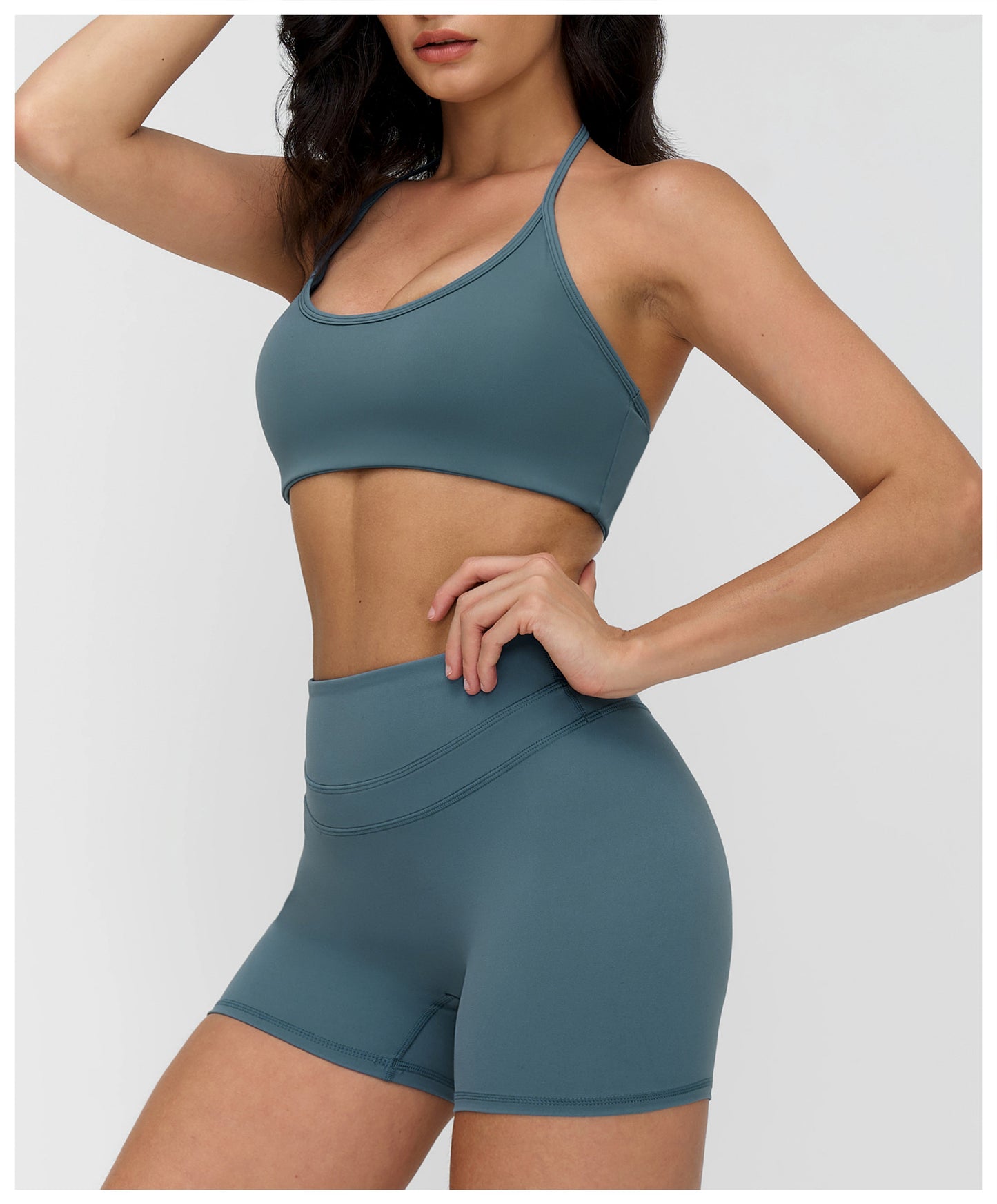 12/2025 European and American brushed yoga bra, neck-hanging hollow beauty back bra, fitness running sports underwear for women 3109