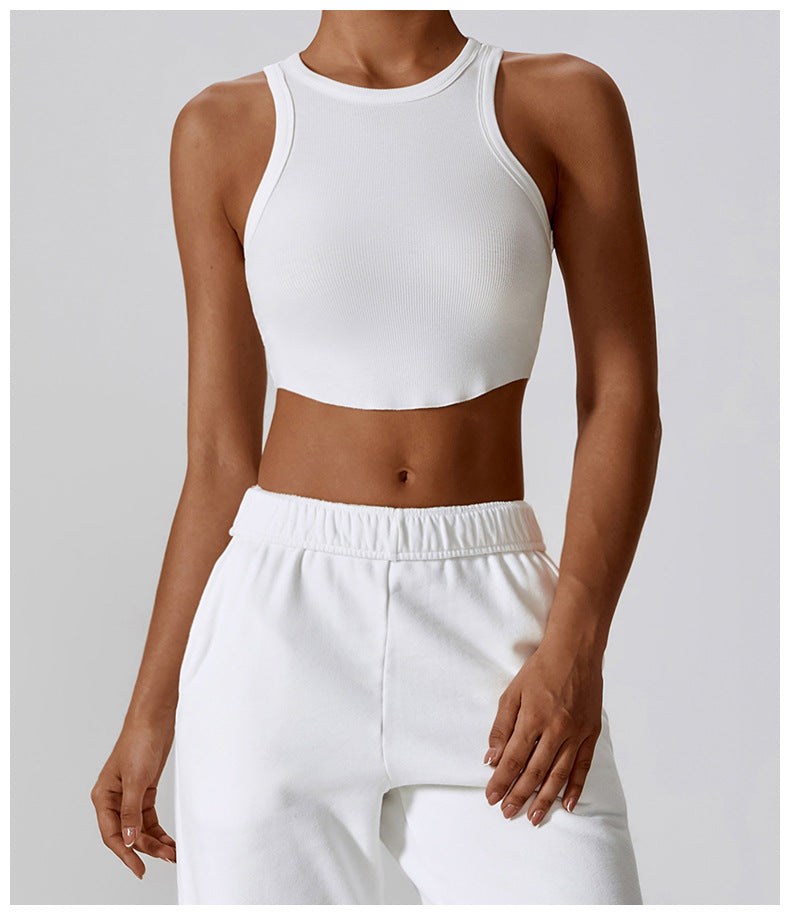 23.08 tight-fitting yoga clothing breathable sports vest I-shaped t-shirt with sleeveless fitness top female 8188