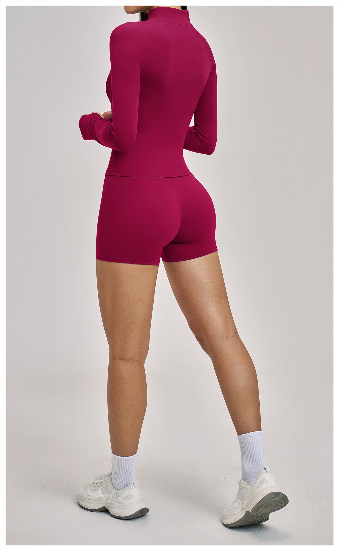 03/2026  Quick-drying fitness set with zipper, casual set for women, outdoor cycling, running and sports outfit, 4510