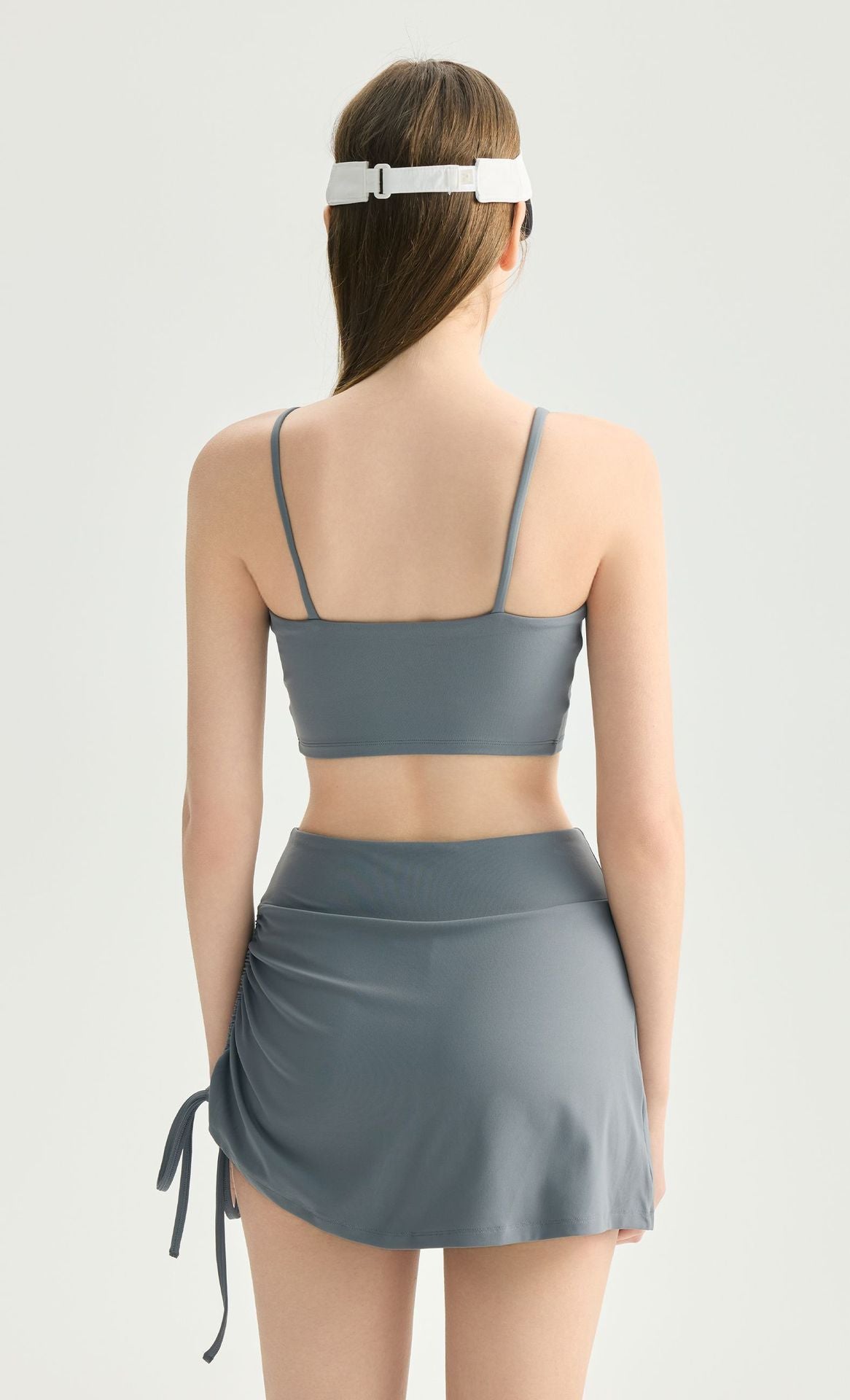 02/2026 Minifalda de yoga fruncida con cordón ajustable para mujer, ideal para correr, bailar, entrenar a diario, hacer fitness - pantalones falda de dos piezas