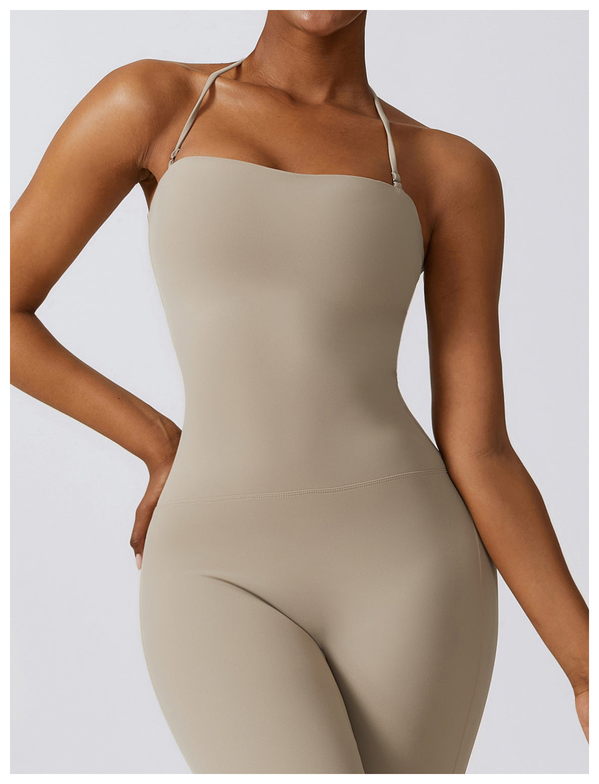 2023.09 Quick-drying tight bodysuit nude casual sports fitness suit dance micro La one-piece yoga suit 8393