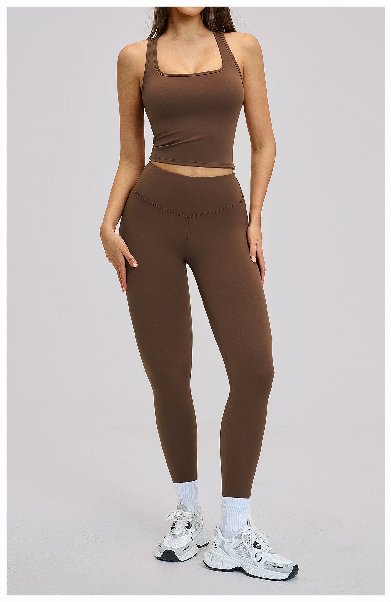02/2026 Spring sports suit, tight-fitting back, sports and leisure suit, outdoor running and cycling fitness suit 8819