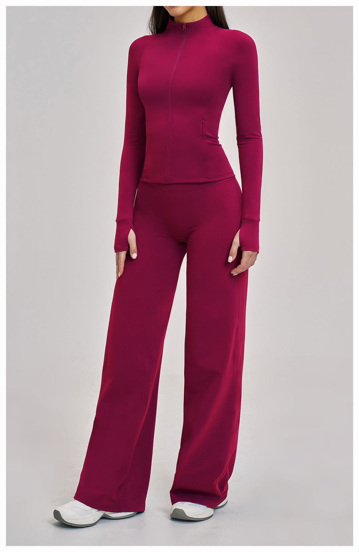 03/2026 Conjunto de yoga resistente de manga larga - versátil chaqueta de yoga informal para ejercicio, correr y fitness - conjunto de 4 piezas - 4510