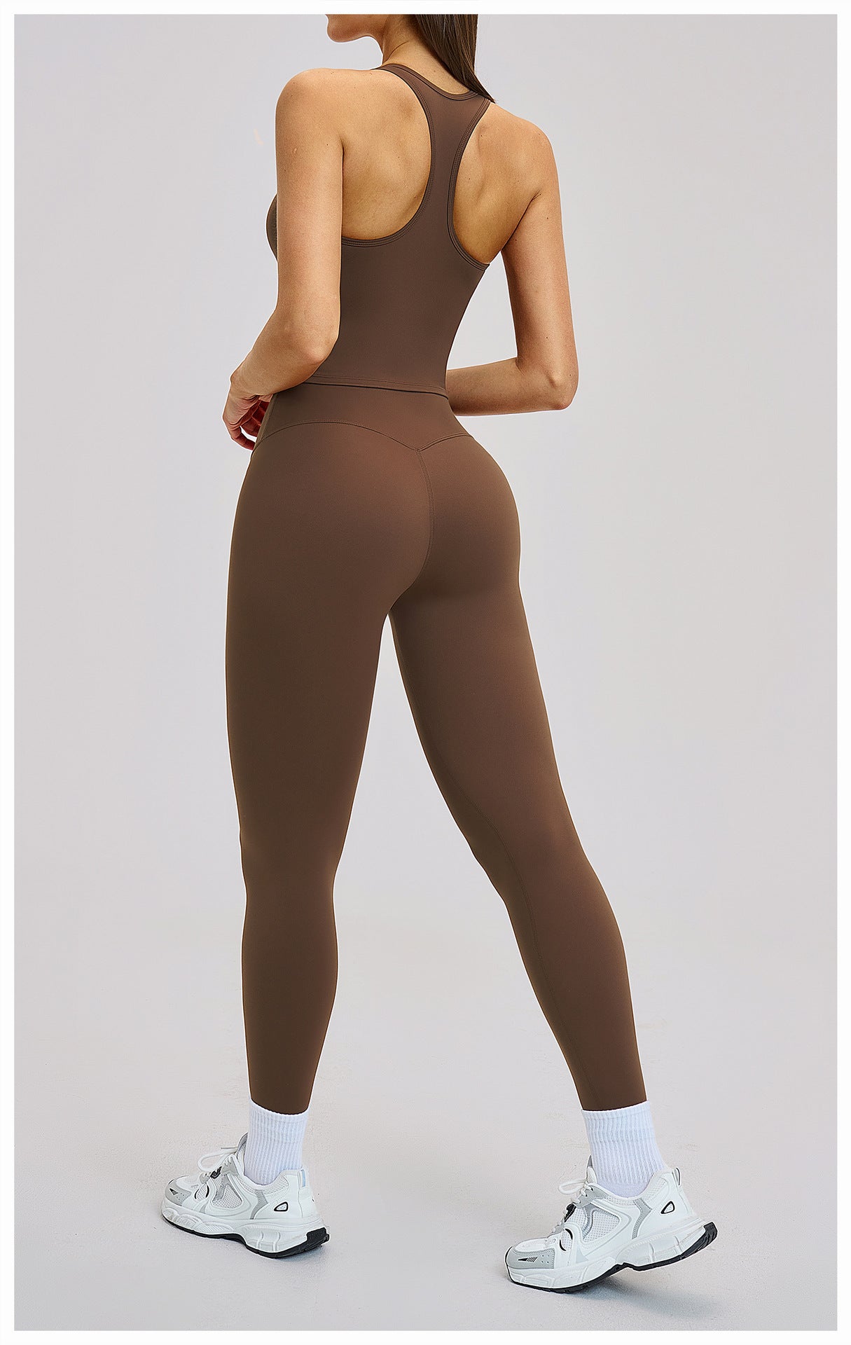 02/2026 Spring sports suit, tight-fitting back, sports and leisure suit, outdoor running and cycling fitness suit 8819