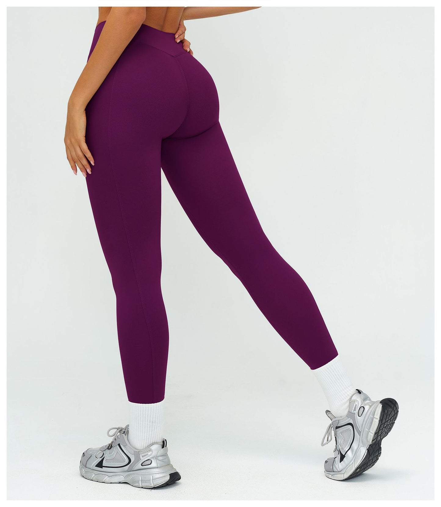 12/2025 Pantalones largos de yoga, cepillados, de cintura alta, fruncidos, ajustados, para deportes al aire libre, correr, fitness, 9313