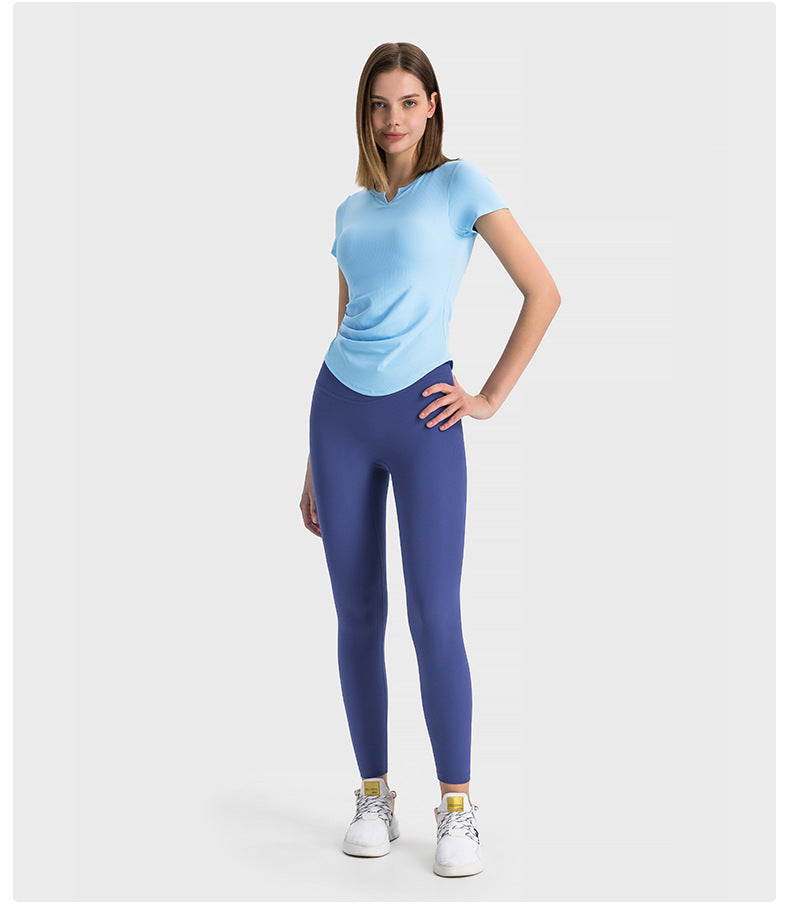 SPR pumped strip ribbed without embarrassing line high waist hip-lifting yoga pants for women wearing belly-holding fitness sports nine-point pants