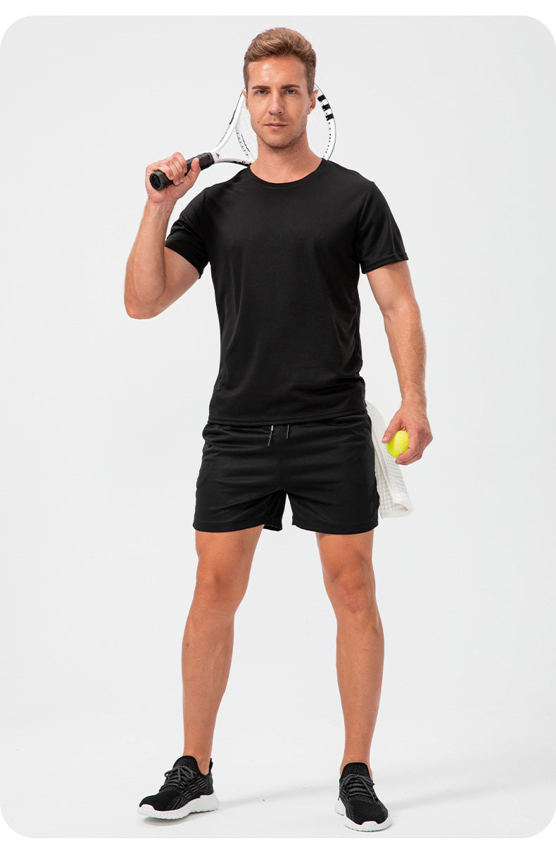 FOUREGG 23.07 Men's camouflage training shorts quick-drying breathable belt towel buckle loose casual running sports fitness pants D13004