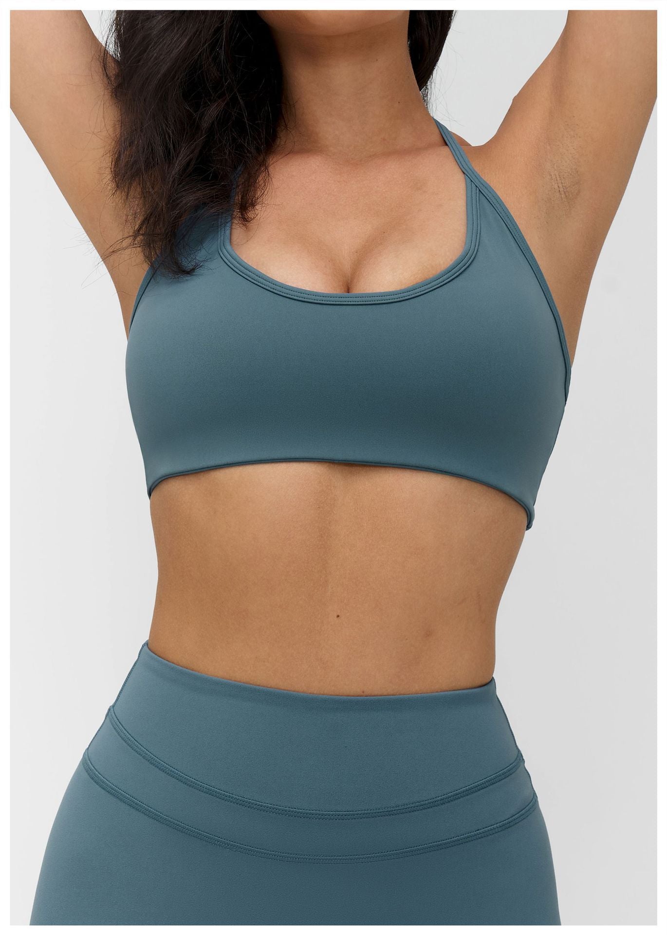 12/2025 European and American brushed yoga bra, neck-hanging hollow beauty back bra, fitness running sports underwear for women 3109