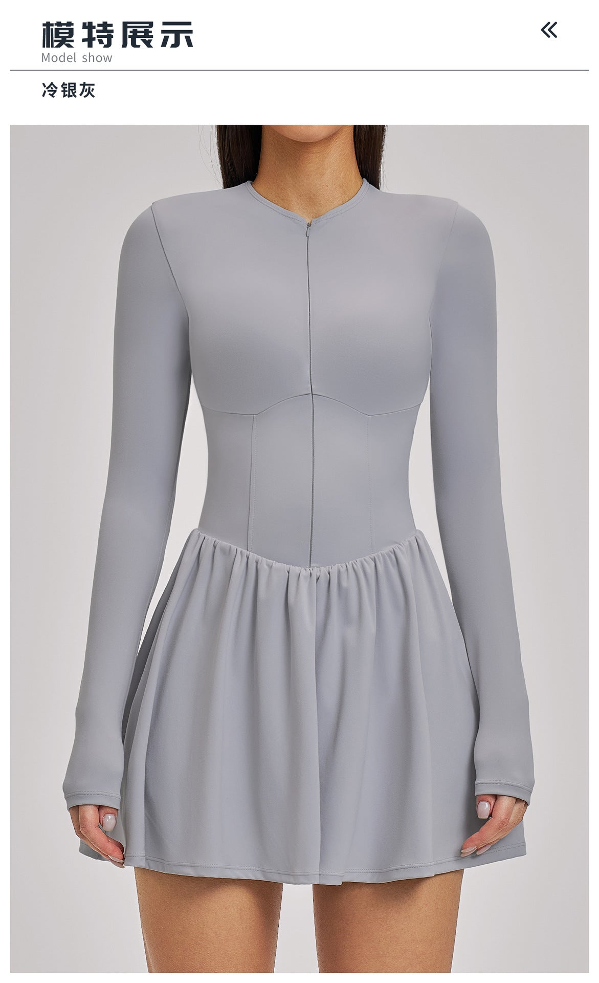 03/2026  Falda de tenis FOUREGG de imitación de dos piezas al por mayor, capa base, falda con bolsillo anticomprometida para fitness, vestido deportivo 9577
