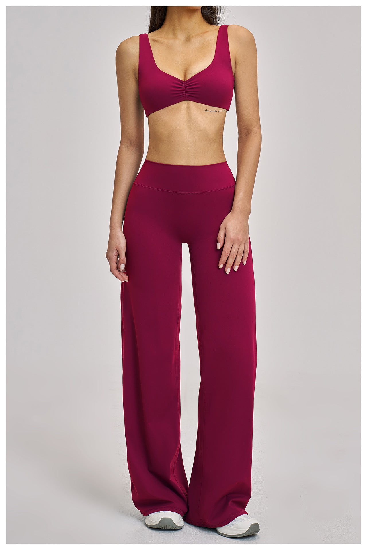 03/2026 Brushed Yoga Set, Sports Wide-Leg Set, Outdoor Casual Sports Set 4520
