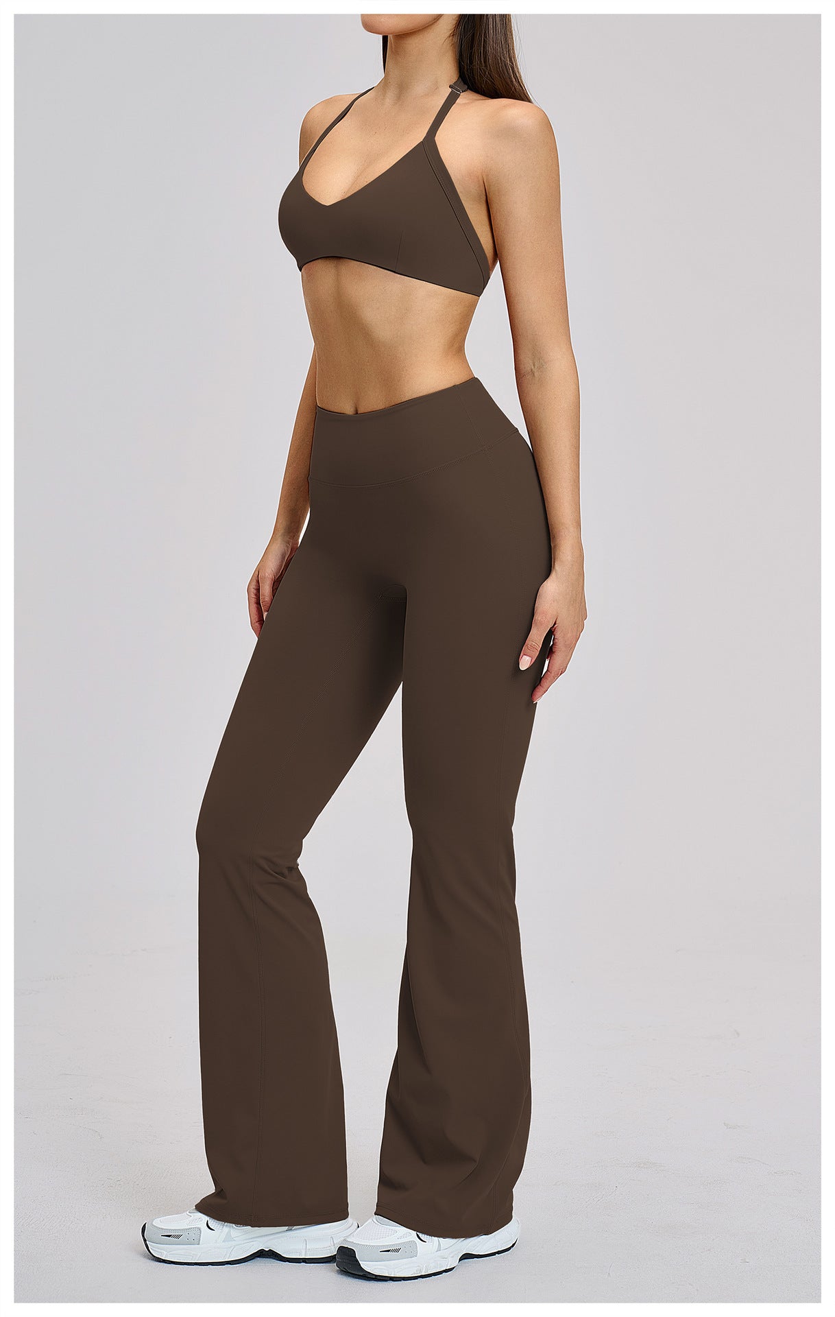 03/2026 Conjunto Deportivo de Yoga de Felpa Cepillada con Cuello Hueco y Espalda Bonita - Conjunto Deportivo para Correr y Fitness 4201