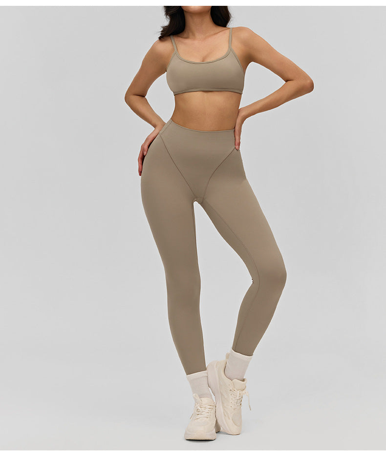 03/2026 FOUREGG Pantalon de yoga taille haute pour femme, avec empiècements latéraux sans couture, contrôle du ventre, pantalon de fitness, adapté comme vêtement d'extérieur, pour la course, le sport et comme collant.