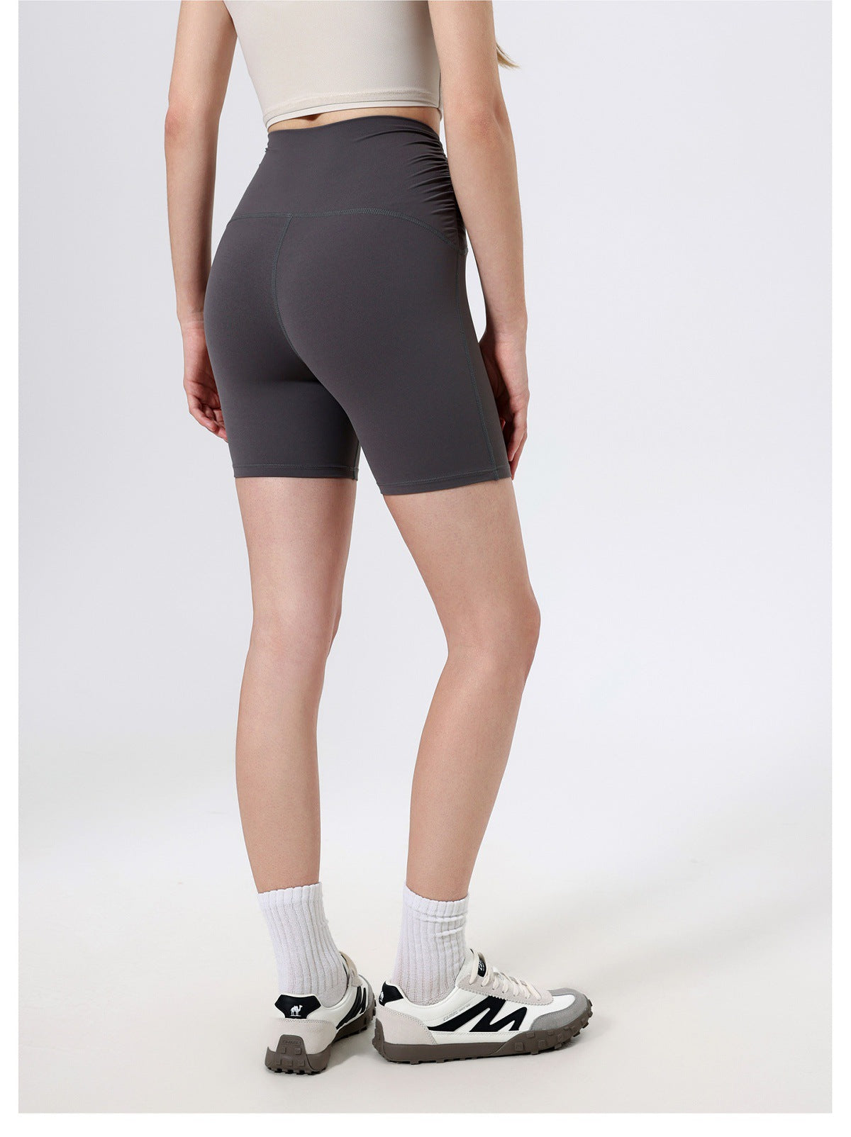 12/2025  fouregg Ruched Booty Yoga Shorts Nude-Feel High-Waist Gym Biker ShortsDK3119