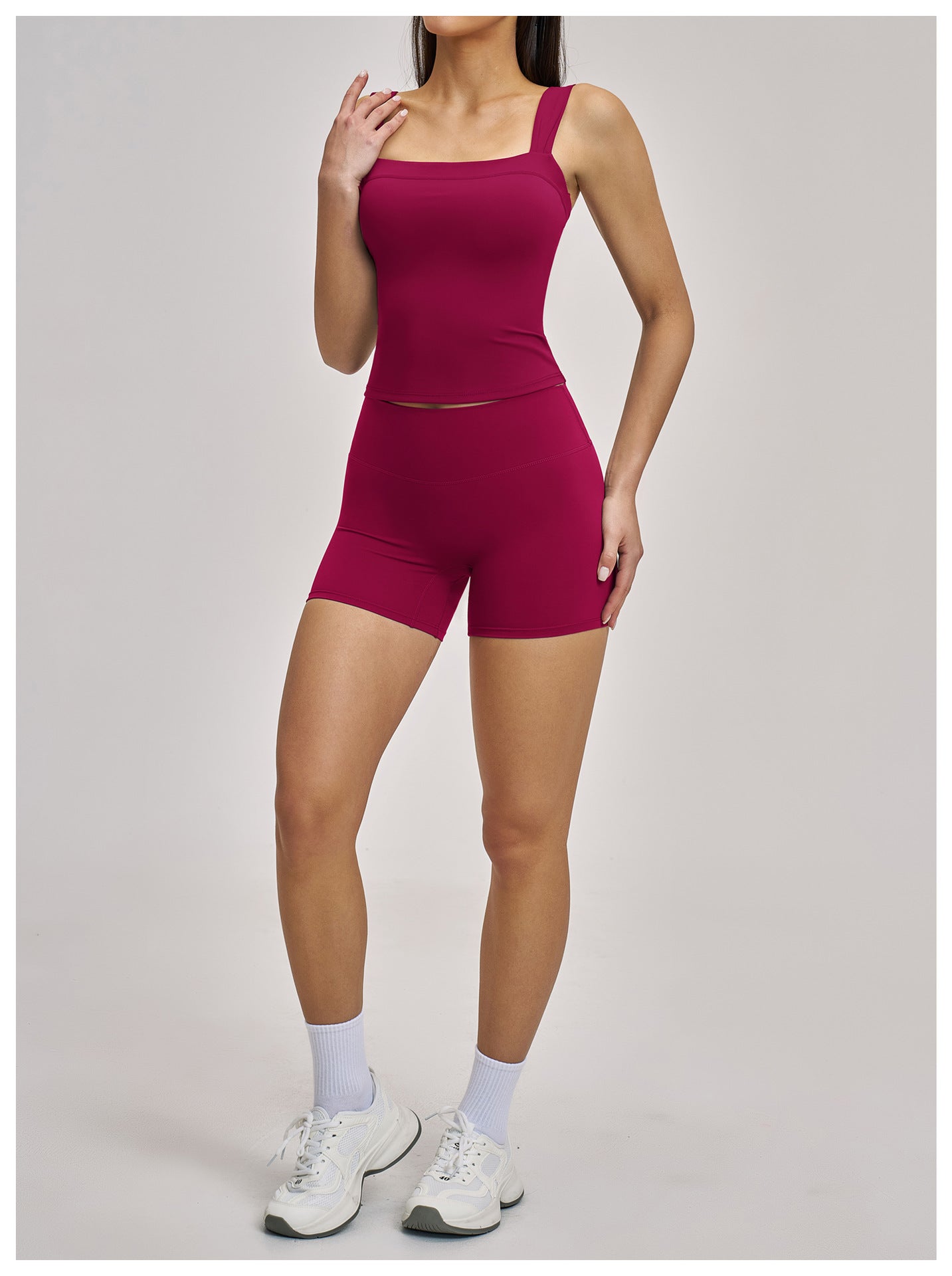 03/2026 Brushed Micro-flare Yoga Set, European and American Style Sports Running Fitness Set, Halter Neck Yoga Suit 4520