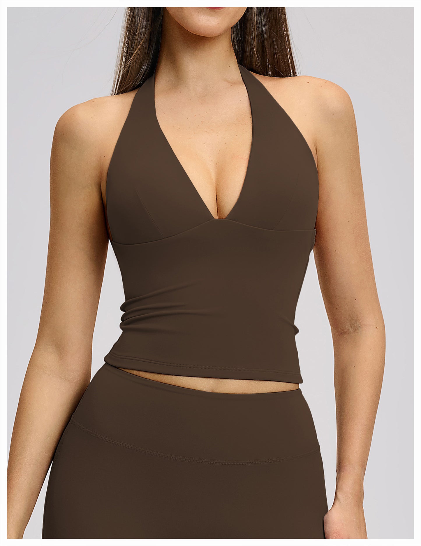 03/2026 V-neck European and American style yoga vest with padded chest, high elasticity, hollow design, outdoor beautiful back, fitness sports vest for women, 4201