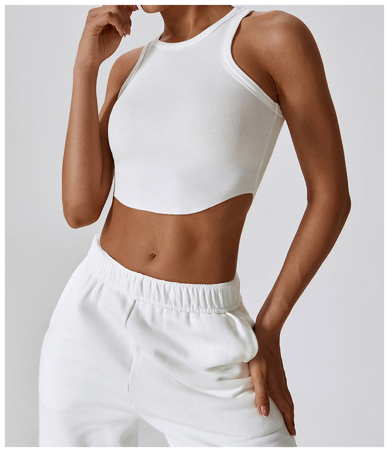 23.08 tight-fitting yoga clothing breathable sports vest I-shaped t-shirt with sleeveless fitness top female 8188