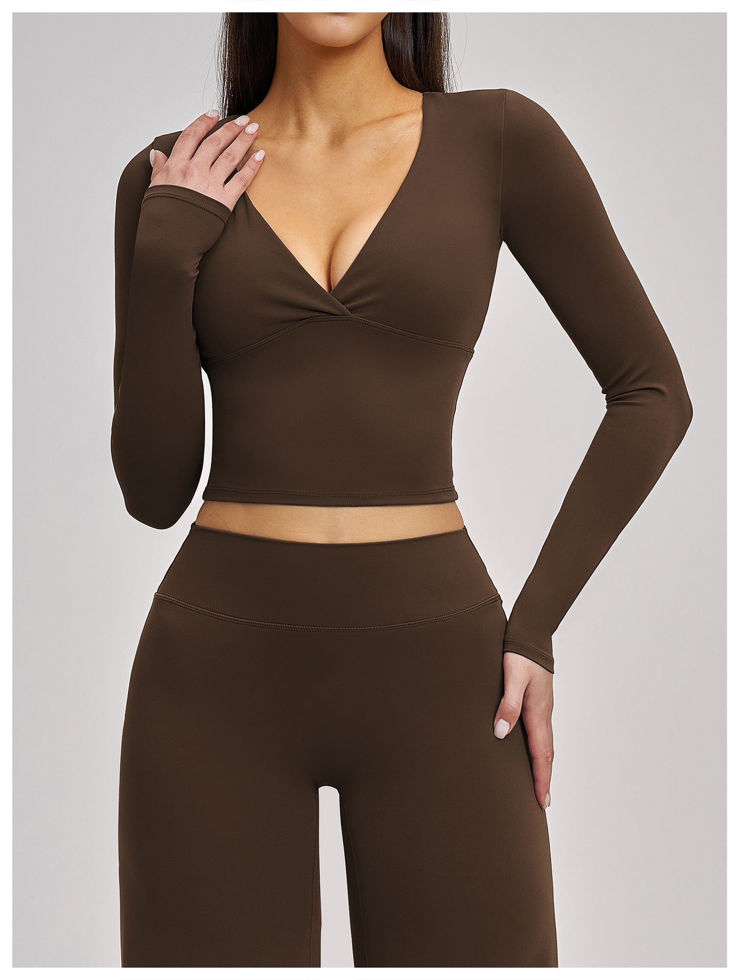 Haut de yoga printemps et été 03/2026 pour femme - T-shirt de sport polyvalent à manches longues de yoga Pilates pour femme - 4520