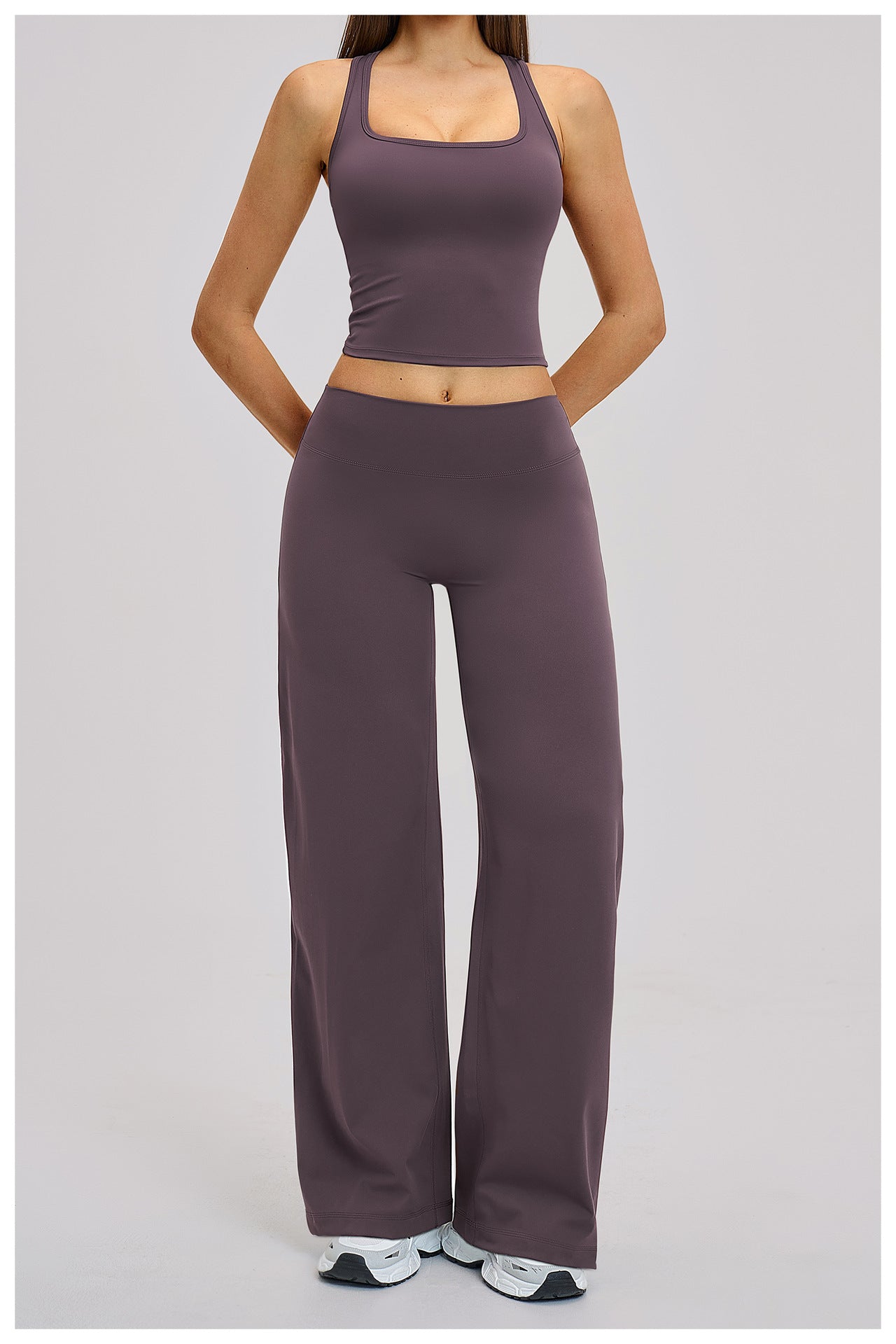02/2026 Rugged sports outfit - tight and stylish backless sports fitness set - outdoor leisure running yoga set - 8819