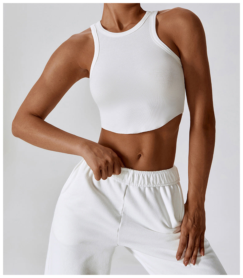 23.08 tight-fitting yoga clothing breathable sports vest I-shaped t-shirt with sleeveless fitness top female 8188