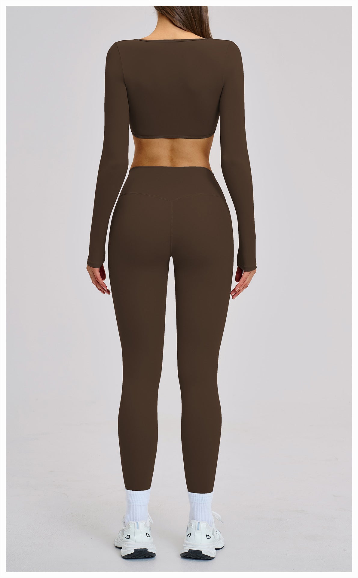 03/2026 Brushed Micro-flare Yoga Set, European and American Style Sports Running Fitness Set, Halter Neck Yoga Suit 4201