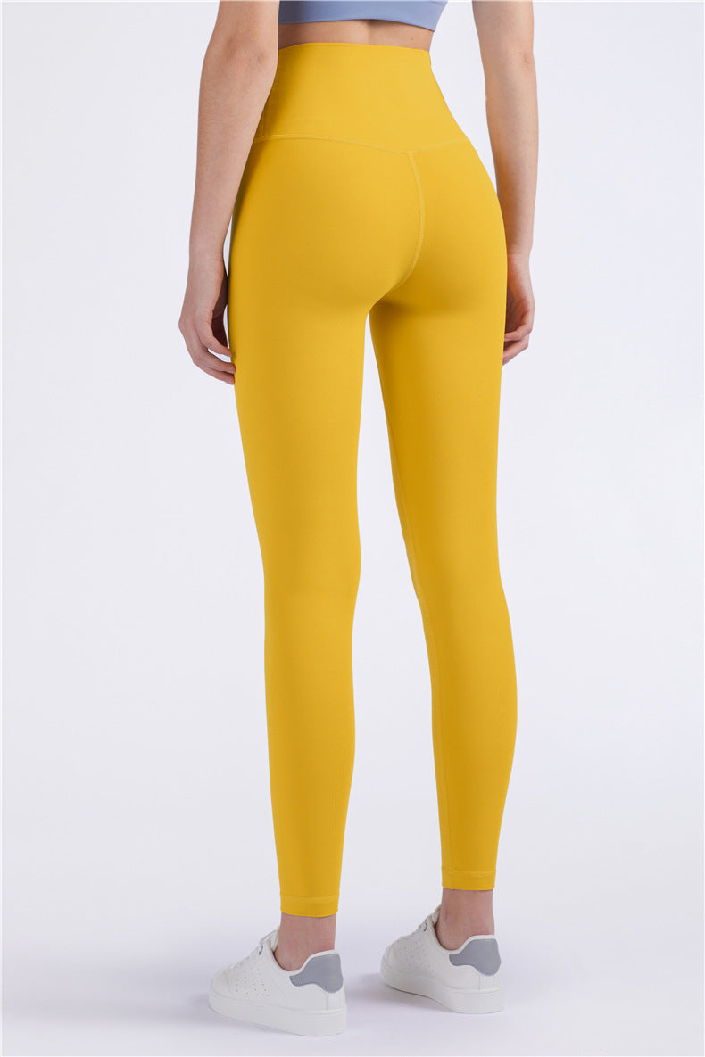 08/2024 Link-3 XY1237 update 51 colors Spring and summer yoga pants brushed sports fitness pants women's nude high waist hip-lifting abdomen high-end yoga clothing tights