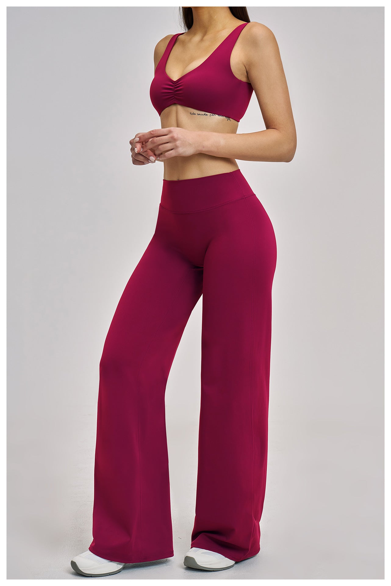 03/2026 Brushed Yoga Set, Sports Wide-Leg Set, Outdoor Casual Sports Set 4520