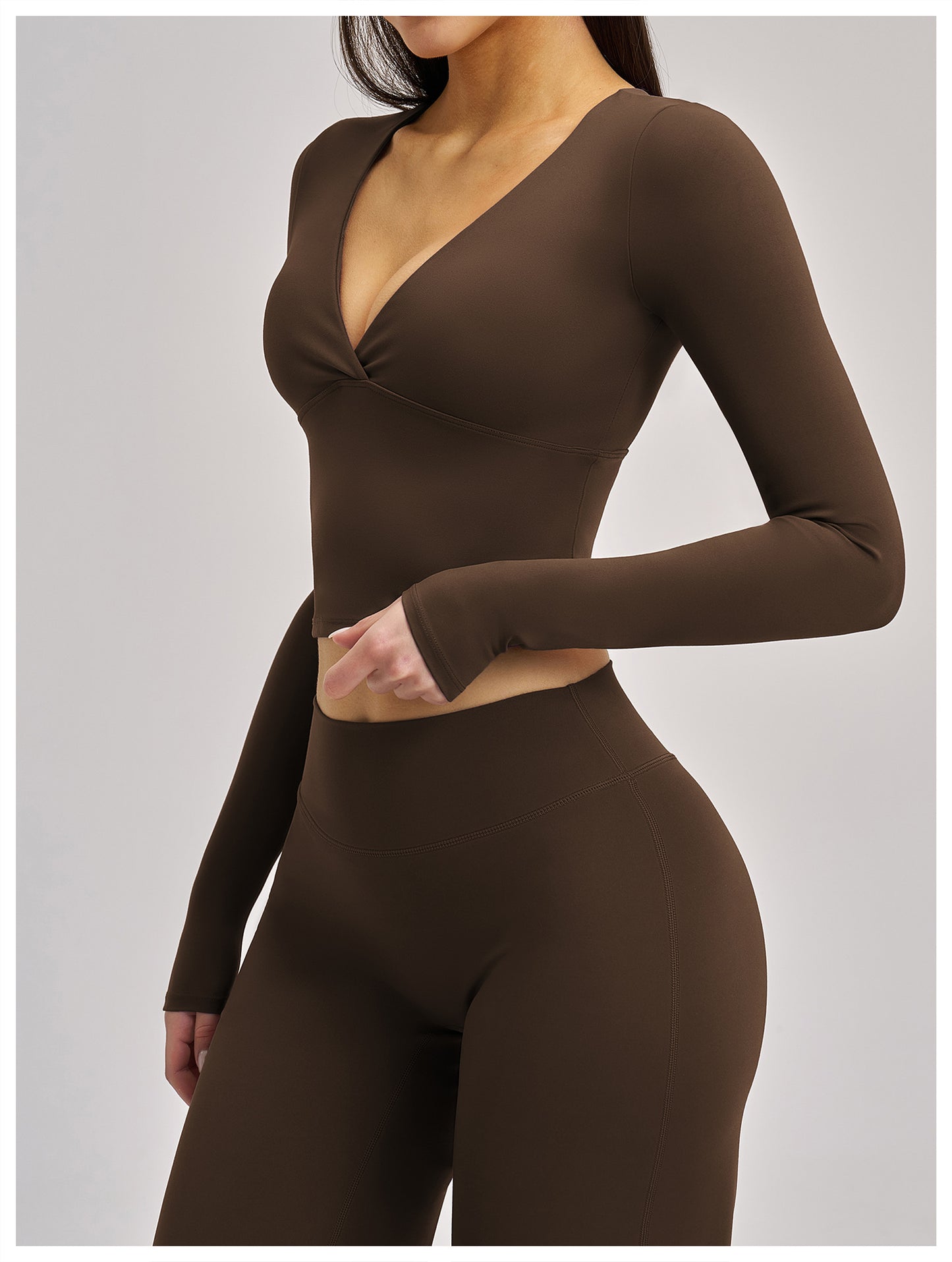 Haut de yoga printemps et été 03/2026 pour femme - T-shirt de sport polyvalent à manches longues de yoga Pilates pour femme - 4520