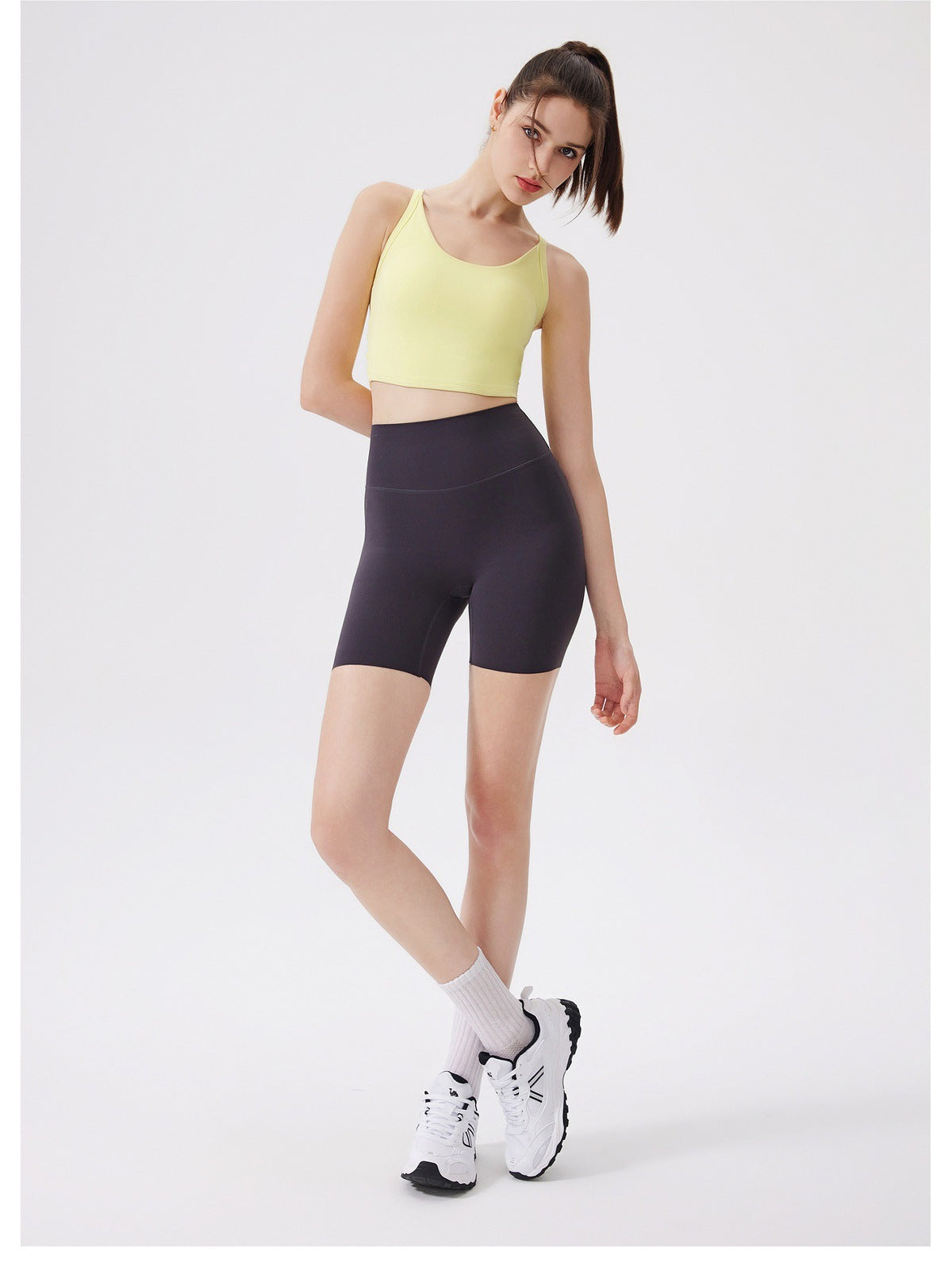 12/2025  fouregg One-Size-Fits-All Yoga Shorts Nude-Feel High-Waist Gym Biker Shorts DK3231